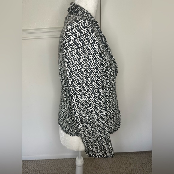 Anne Klein Black and White Blazer with Geometric Pattern 10P - Picture 2 of 14